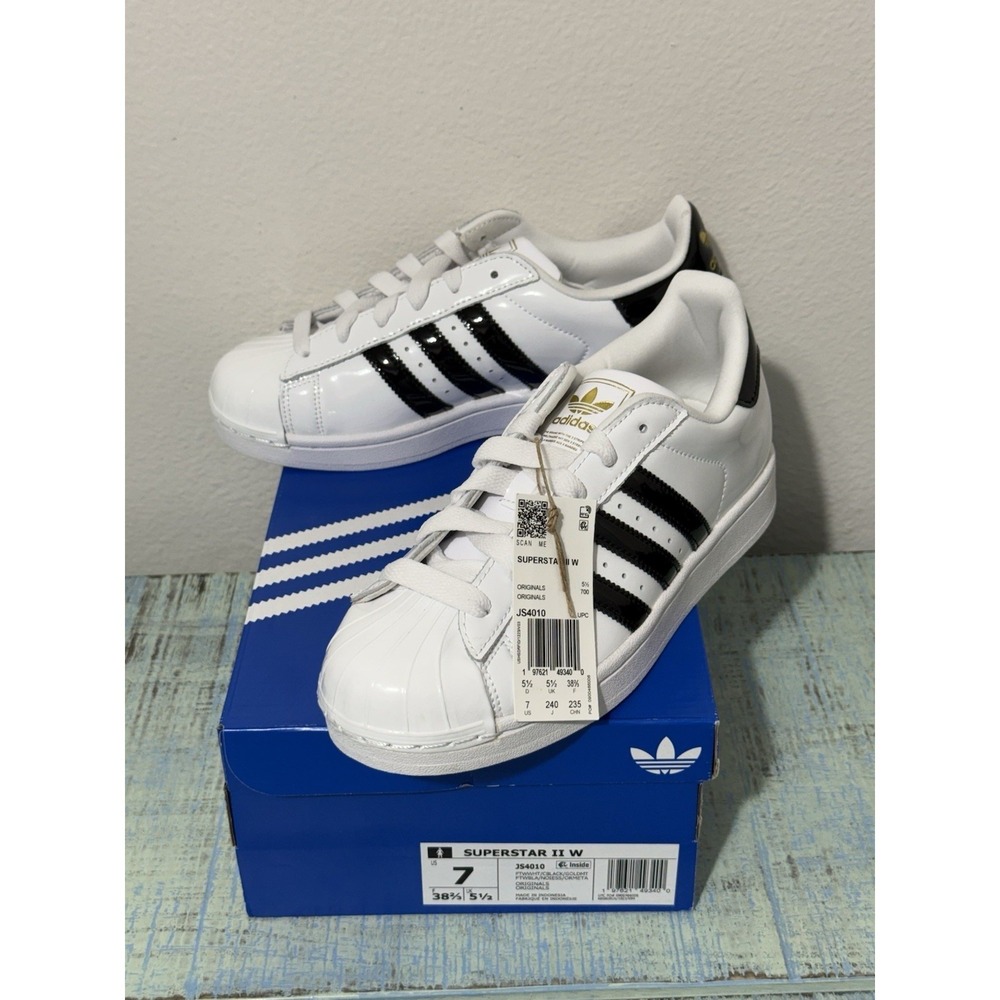 Adidas Superstar 2 Women's Sneakers Size 7 Cloud White/Core Black NIB
